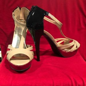 Black, Tan, Red heels